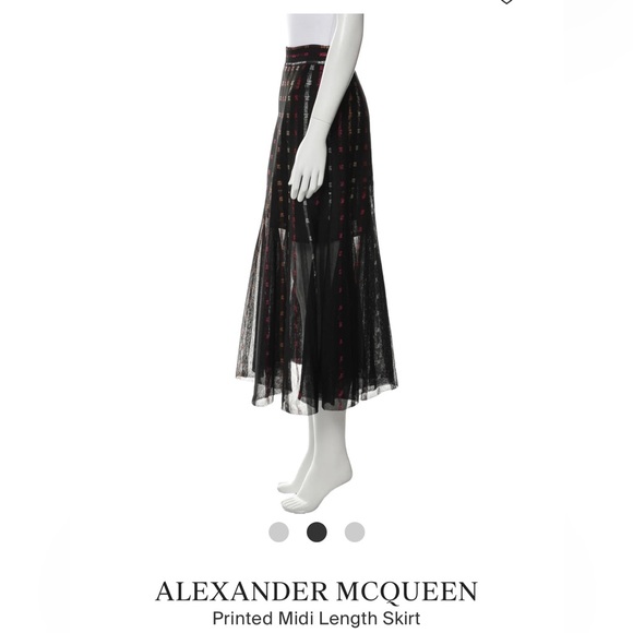 ALEXANDER MCQUEEN MIDI SKIRT - size XXS. Originally $1980.00 - Picture 2 of 3
